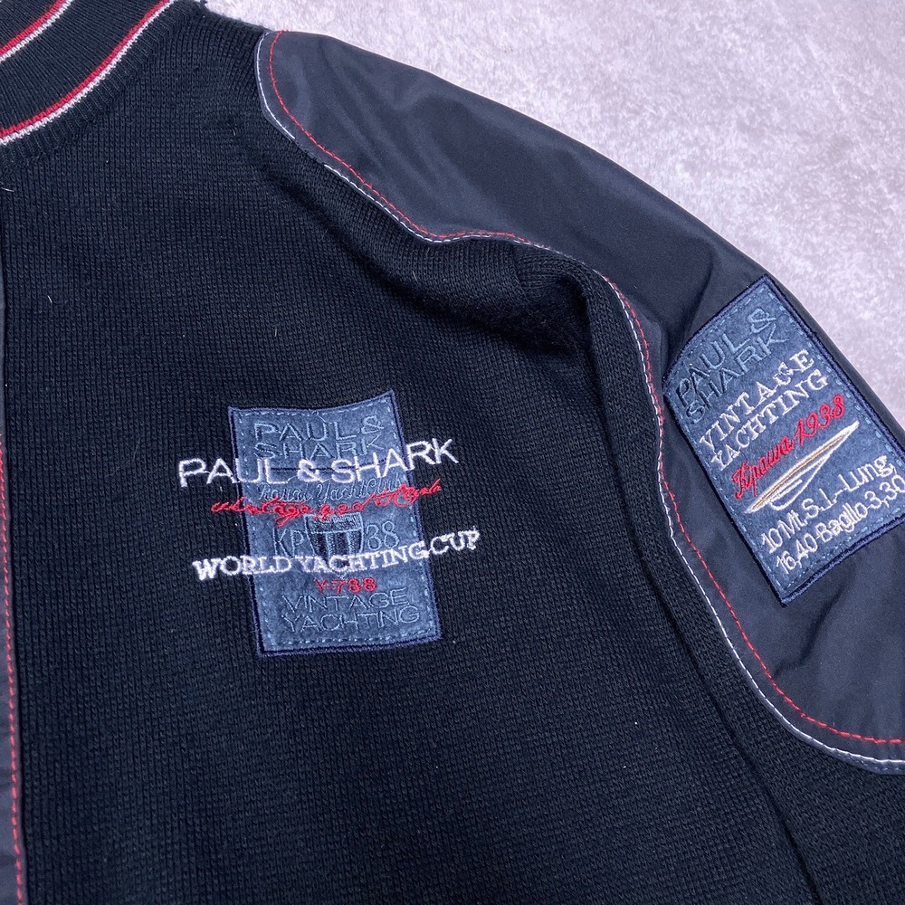 Paul & Shark Jacket Yachting World Yachting Cup Wool Zip Cardigan Mens XL - Picture 3 of 9